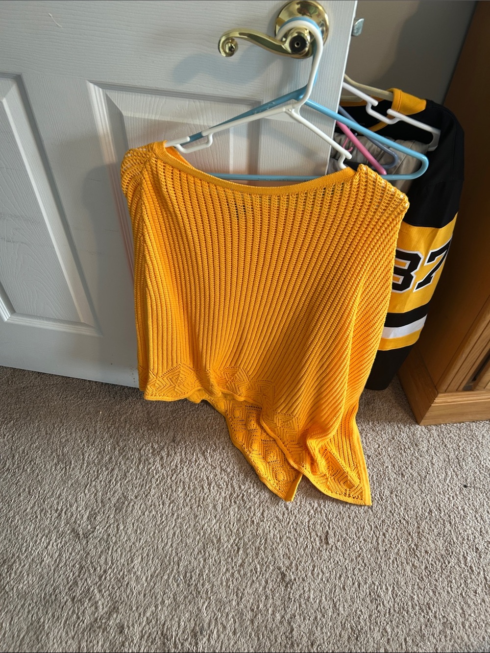 Talbots Bright Gold Asymmetrical Knit Dress